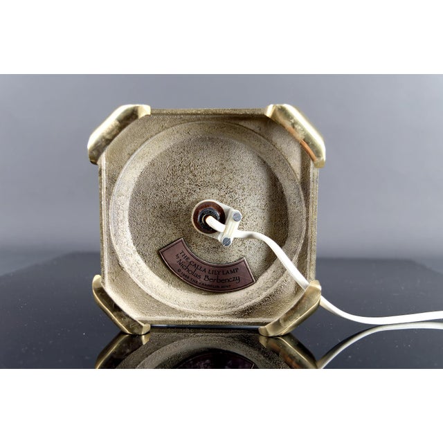 Calla Lily Lamp in Biscuit Porcelain by Nicholas Berbenczy for Franklin Mint, USA, 1986 For Sale - Image 10 of 12