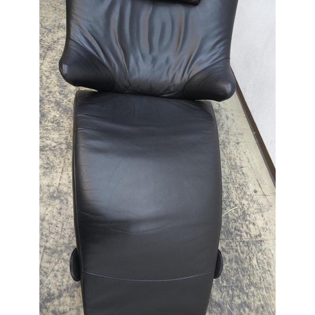 Black Leather Solo Lounge Chair from WK Wohnen For Sale - Image 8 of 18