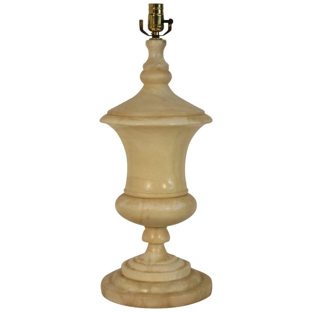 1940s Marble Urn Table Lamp For Sale