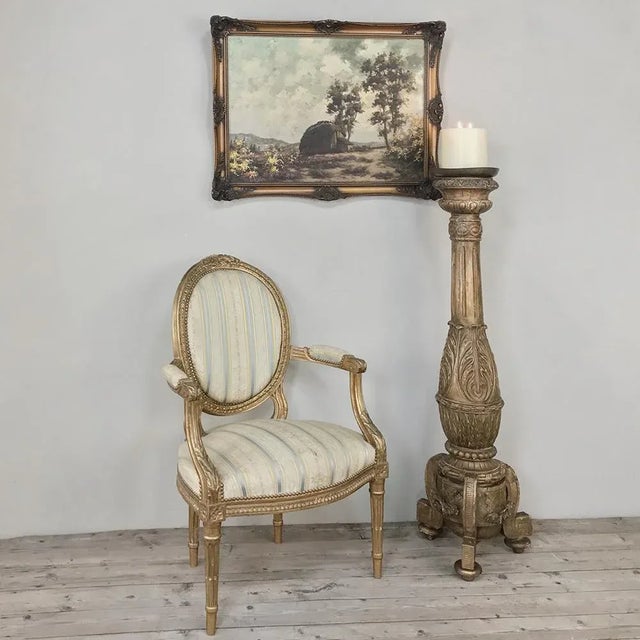 Antique Framed Oil Painting on Canvas by De Kok showcases the artist's firm grasp on creating the tranquility of an...