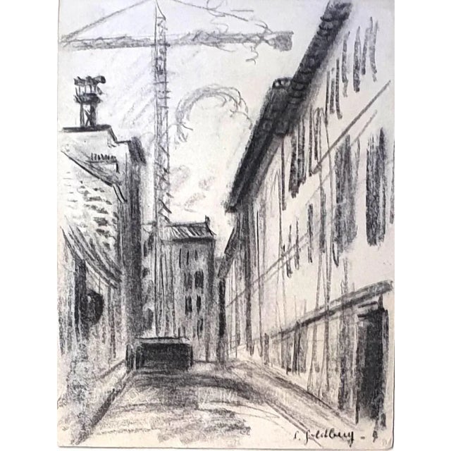 City is an original drawing in pencil realized by Simon Goldberg (1913-1985). Hand-signed on the lower right. The state of...