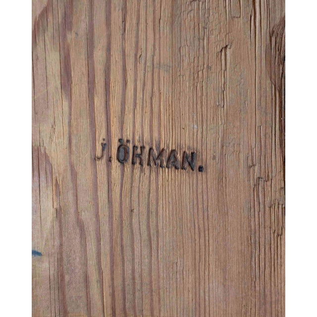 19th Century Dated 1809 Swedish Longcase Clock with Original Folk Art Decoration For Sale - Image 5 of 16
