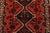 Red Shiraz Rug 3’5” X 4’11” Red Wool Vintage Tribal Hand-Knotted Oriental Carpet For Sale - Image 8 of 13