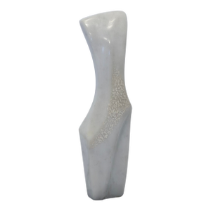 Fatima Fontes Abstract Carrara Marble Sculpture on Granite Base, Brazil 1990s