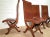 Mid-Century Modern Spanish Dining Chairs in Leather and Oak by Pierre Lottier Valmazan, 1960s, Set of 4 For Sale - Image 3 of 13
