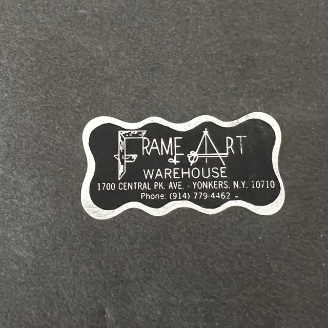 Vintage ‘Shadow of Lovers’ Minimalist Original Watercolor Painting Art Work by Jane Rudofker Signed and Framed For Sale - Image 10 of 12