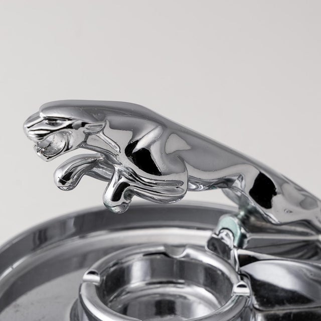 Vintage Chrome Plated Jaguar Dealership Ashtray, 1960 For Sale - Image 10 of 15