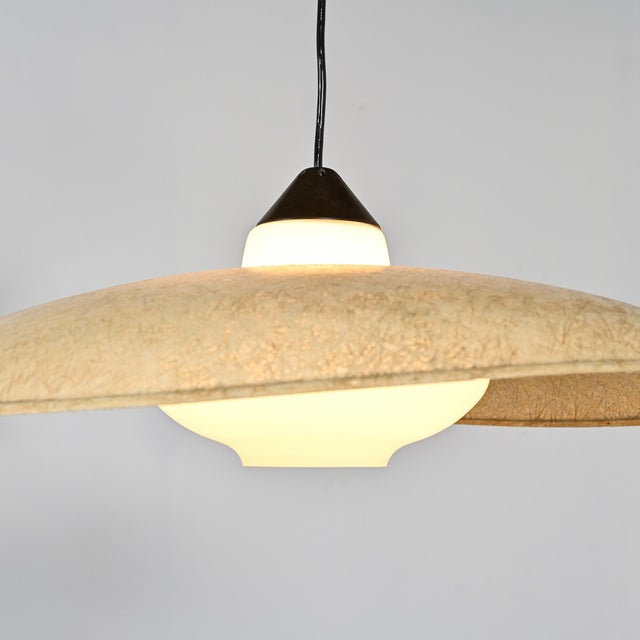 Mid-Century Modern Fiberglass Pendant Light by Louis Christiaan Kalff for Philips, 1960 For Sale - Image 3 of 16
