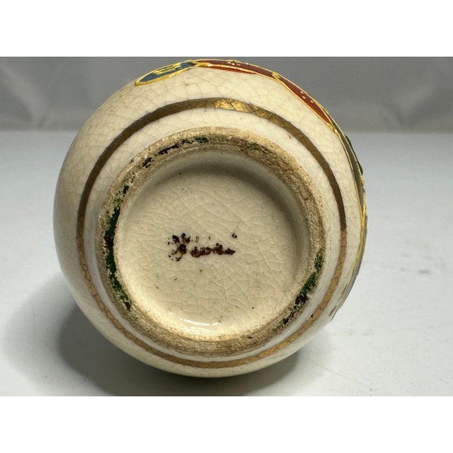 Early 20th Century Early 20th Century Oriental Cloisonne, Cinnabar & Satsuma Collection: Vase, Cups, Snuff Bottle For Sale - Image 5 of 10
