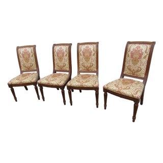 Vintage Set of Four Ethan Allen Dining Room Chairs Designer For Sale
