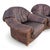 Late 20th Century Slouchy Overstuffed Leather Lounge Chairs in Chocolate Brown - Pair For Sale In Los Angeles - Image 6 of 18
