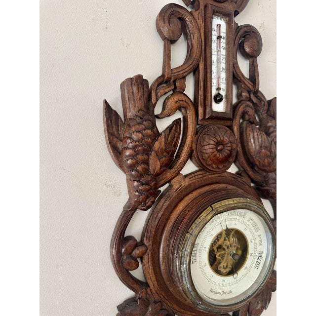 Antique Victorian Black Forest Aneroid Barometer, 1880 For Sale - Image 4 of 7