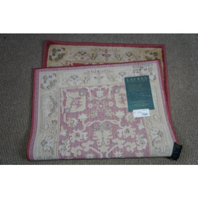 Ralph Lauren Turkish Red Beige Cross Weave Rug Runner Carpet Mat 47" For Sale - Image 10 of 13