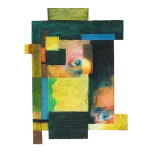 Contemporary Abstract Eyes Painting