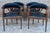 Dining Table with Armchairs in Leather and Walnut, 1950s, Set of 5 For Sale - Image 17 of 18