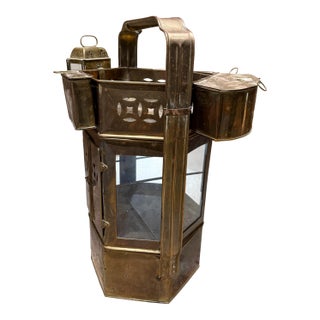 Antique Brass Asian Street Vendor Noodle Cart For Sale