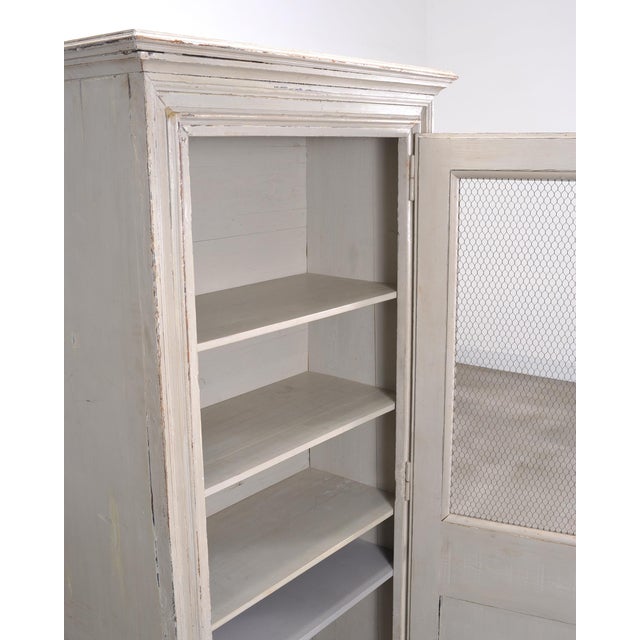 19th Century Country French Painted Pine Farmhouse Cupboard Cabinet For Sale - Image 13 of 18