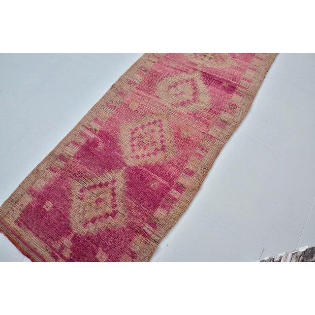 Mid 20th Century Burnt Orange Wool Tribal Carpet For Sale - Image 9 of 11