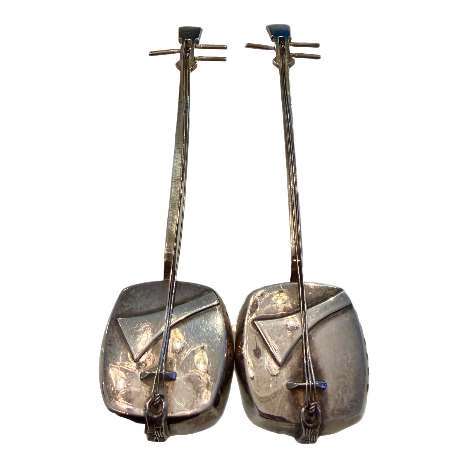 Antique 950 Sterling Japanese Shamisen Instrument Salt and Pepper ...