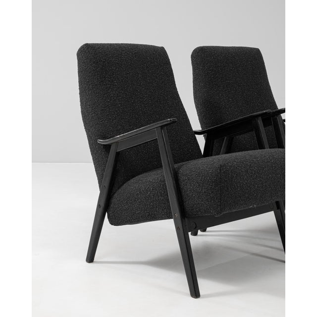 1960s Czech Pair Of Upholstered Armchairs For Sale - Image 11 of 12