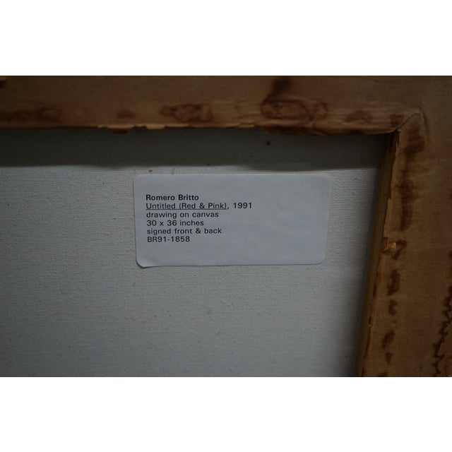 Original work by Brazilian artist, Romero Britto, signed and dated 1991. This work does not appear to be titled. The field...