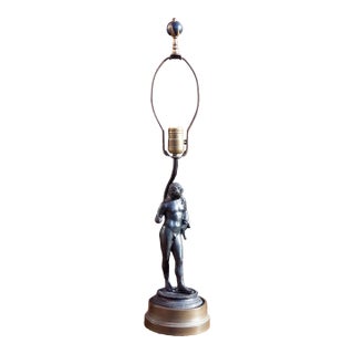 Classical Grand Tour Bronze Statue of Narcissus Mounted as a Lamp For Sale