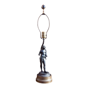 Classical Grand Tour Bronze Statue of Narcissus Mounted as a Lamp