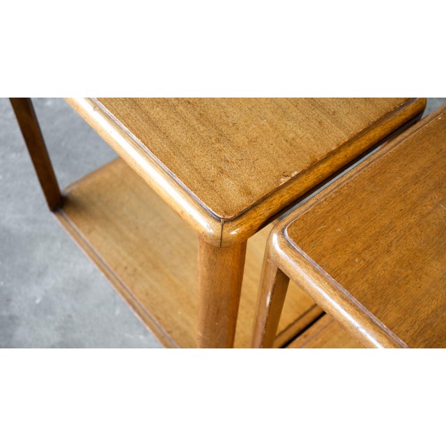 Vintage Edward Wormley for Dunbar Amber Side Tables - A Pair For Sale - Image 12 of 17