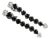 Mid 20th Century Pair of 18k White Gold Black Diamond Floral Chandelier Earrings For Sale