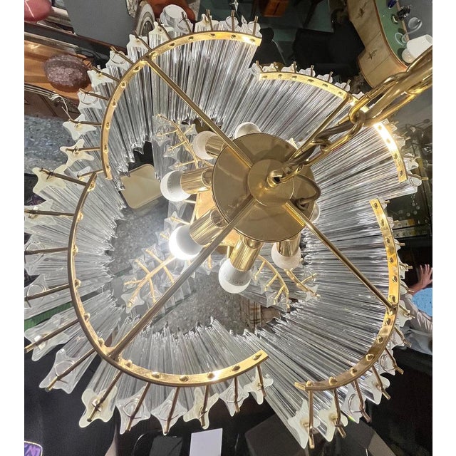 Chandelier in Murano Glass in the style of Venini, 1985 For Sale - Image 14 of 17