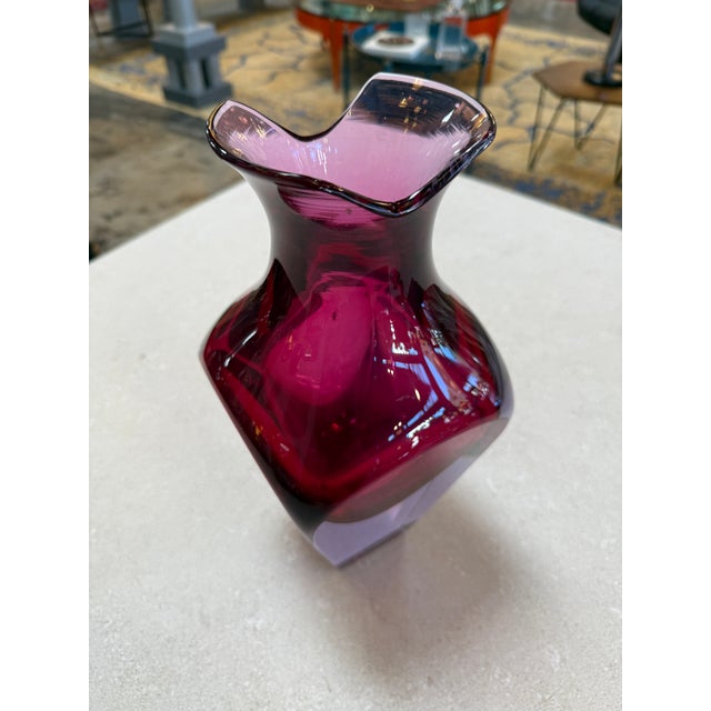 Modern Murano Sommerso Vase by Flavio Poli, Italy, 1970s For Sale - Image 3 of 6