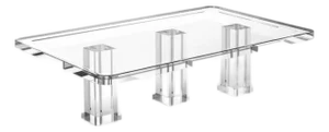 Modern Clear Acrylic Coffee Table With Sculptural Base