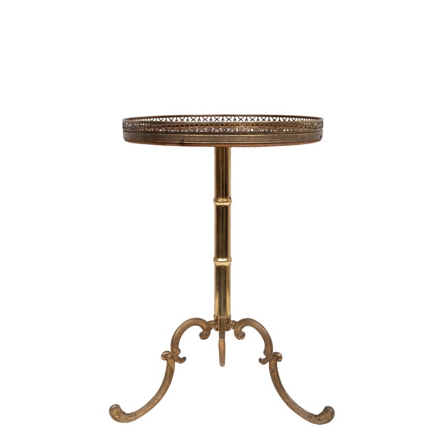Mid-Century Modern Italian Wood Inlay Side Table, 1950s For Sale - Image 4 of 9