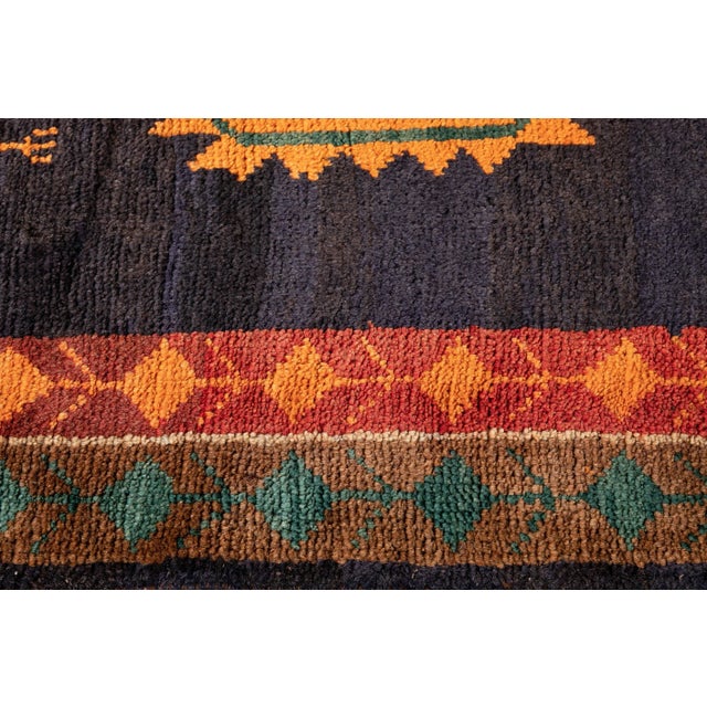 Traditional Vintage Kurdish Hanmade Wool Rug, 4' X 11' For Sale - Image 3 of 10