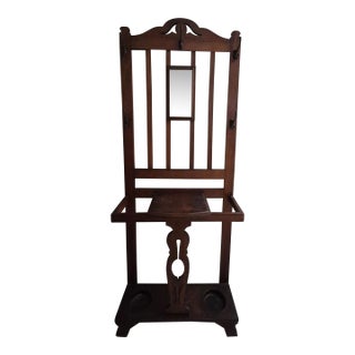 Early 20th Century Arts and Crafts Oak Hall Tree For Sale