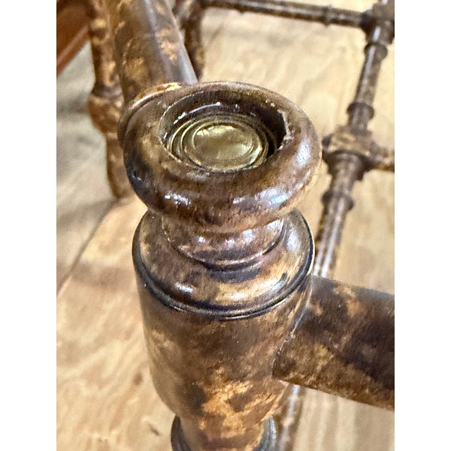 Faux Bamboo Tortoise Shell, Brass and Glass Coffee Table, Baker For Sale - Image 11 of 14