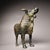 Asian Large Bronze Ox Statue With Gold Inlay, Ancient Script and Dragon Motifs For Sale - Image 3 of 10