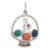 Vintage Art Deco Charm Easter Bunny in Egg Basket Pendant Platinum Fine Jewellery For Sale