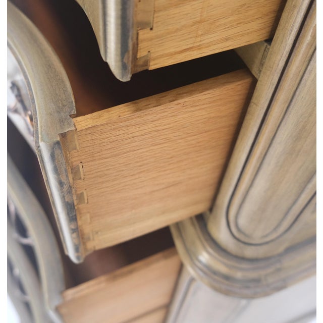 Pickled Solid Cherry Country French 6 Drawers High Chest Boy Dresser MINT! For Sale - Image 14 of 16