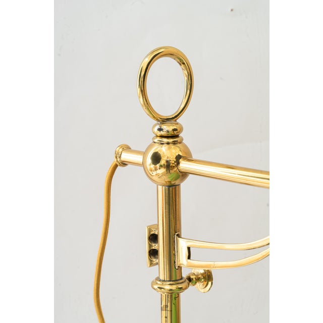 Art Deco Height-Adjustable Swivel Table Lamp with Opal Glass Shade, 1920 For Sale - Image 13 of 18