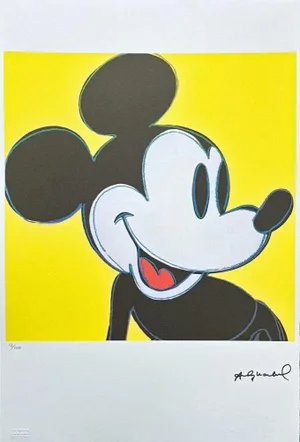 After Andy Warhol, Mickey Mouse Yellow, 1980s, Lithograph