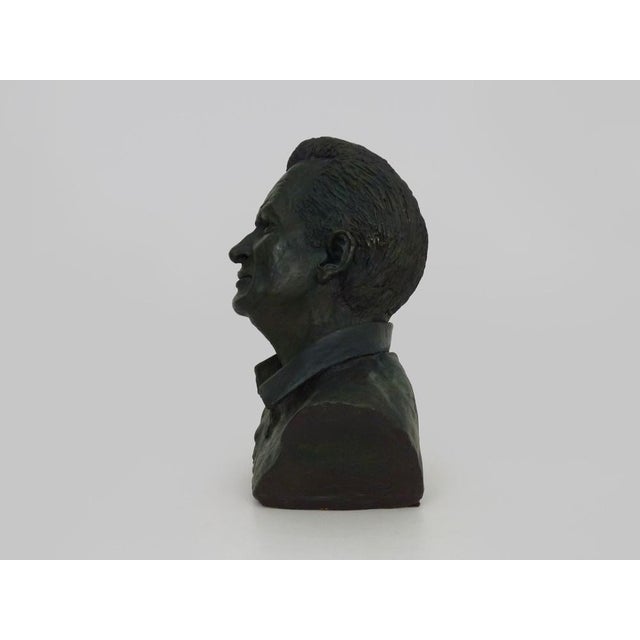 Ceramic J. Pignol, Bust of Marcel Pagnol, 1970s, Terracotta For Sale - Image 7 of 10