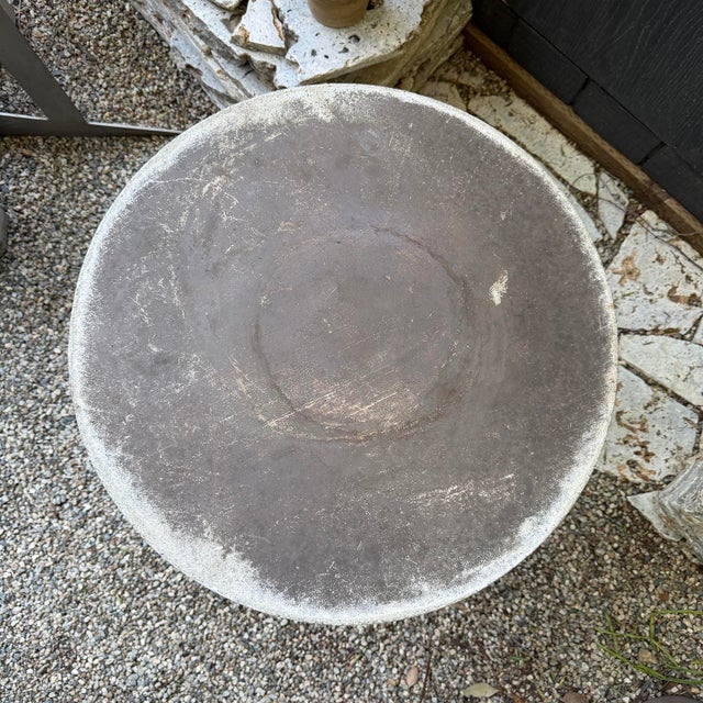 Greige 20th Century Brutalist Concrete Metal Cafe Table For Sale - Image 8 of 12