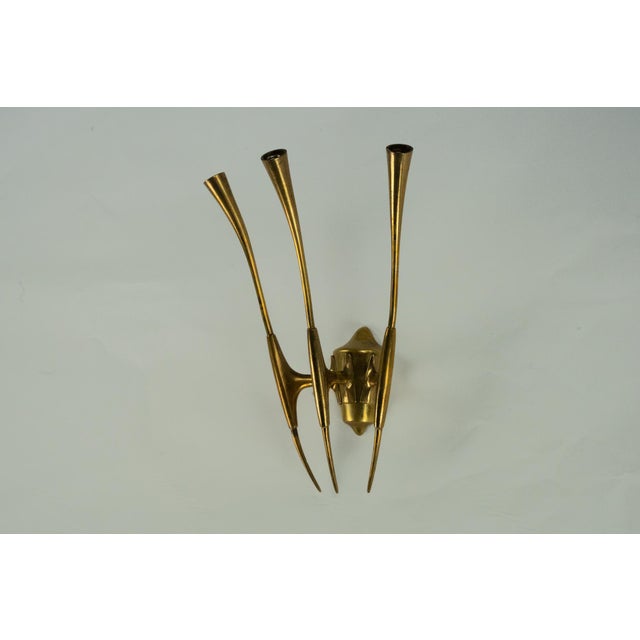 1950s Single Brass Wall Sconce by Oscar Torlasco for Lumi Milano, Italy, 1950s For Sale - Image 5 of 16