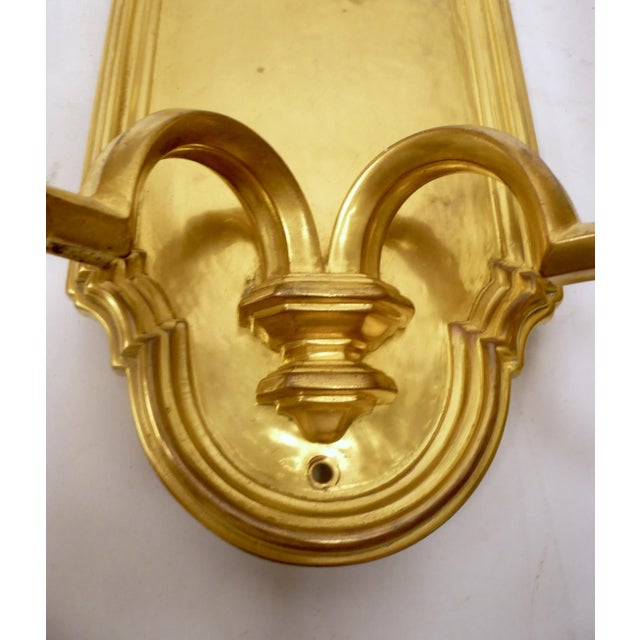 E.F. Caldwell Gilt Bronze Early Georgian Style Sconces - A Pair For Sale - Image 10 of 11