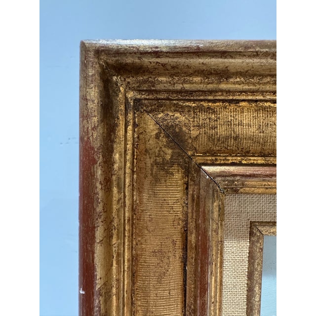 Cream Original Signed Frech Impasto Oil Painting Boat on Lake Gilt Frame For Sale - Image 8 of 11