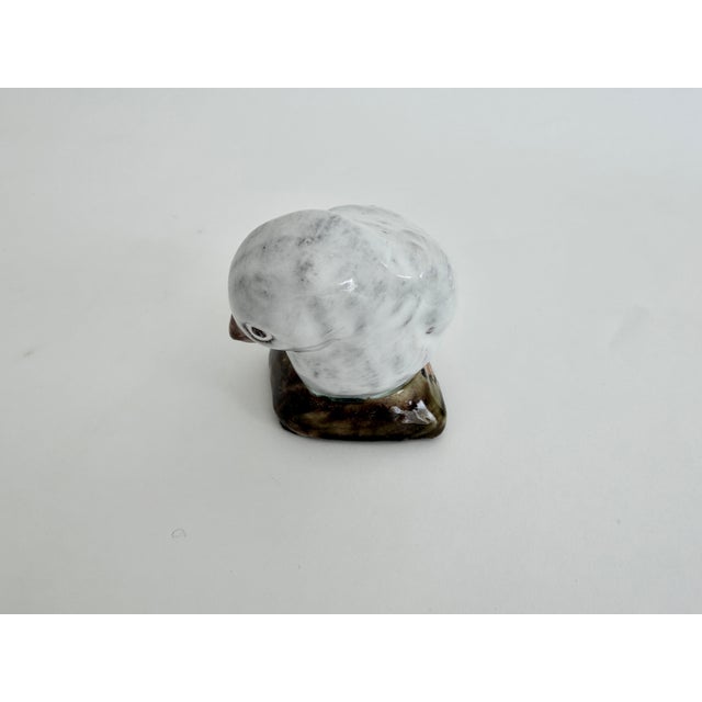 Early 20th Century French Faience Glazed Terracotta Chick Sculpture, Signed For Sale - Image 5 of 7