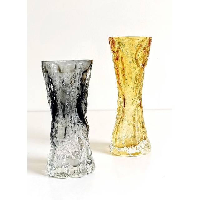 Brutalist Art Glass Vases by Kurt Wokan for Ingrid Glashütten, 1970s, Set of 2 For Sale - Image 6 of 16