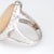Metal 8ct Natural Opal Ring Estate 14k White Gold Large Oval 6.5 Cocktail Jewellery size 6.5 For Sale - Image 7 of 7