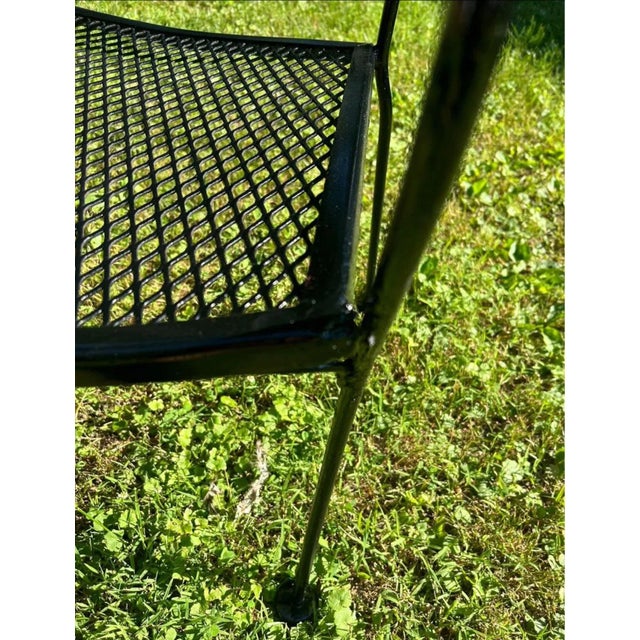 1970s 1970s Wrought Iron Patio Large Table & 4 Chairs For Sale - Image 5 of 5